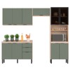 Cozinha Completa Firenze 11 Portas 2 Gavetas Avena Touch/Menta - Demóbile