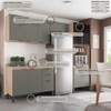 Cozinha Completa Firenze 11 Portas 2 Gavetas Avena Touch/Menta - Demóbile