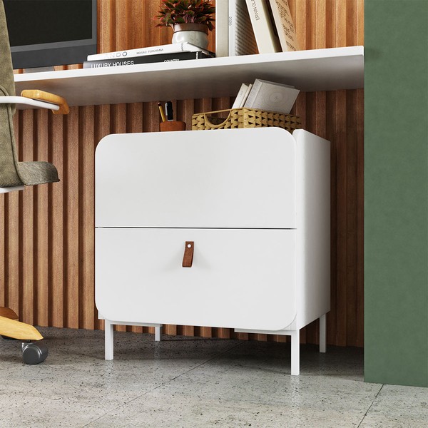 Gaveteiro Curve 2 Gavetas Branco  - Brv