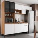 Cozinha Completa Firenze 10 Portas 2 Gavetas Amêndola Touch/Branco - Demóbile