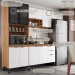 Cozinha Completa Firenze 10 Portas 2 Gavetas Amêndola Touch/Branco - Demóbile