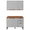 Cozinha Compacta Firenze 6 Portas 2 Gavetas Amêndola Touch/Nude Prime Tx - Demóbile