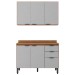 Cozinha Compacta Firenze 6 Portas 2 Gavetas Amêndola Touch/Nude Prime Tx - Demóbile