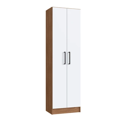 Armário Multiuso Milano 2 Portas 5 Prateleiras Freijó/Branco - Irm Móveis