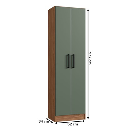 Armário Multiuso Milano 2 Portas 5 Prateleiras Freijó/Oliva - Irm Móveis