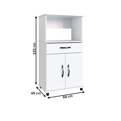 Armário de Cozinha Laura 2 Portas 1 Gaveta Branco - Irm Móveis