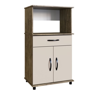 Armário de Cozinha Laura 2 Portas 1 Gaveta Itauba/Off White - Irm Móveis