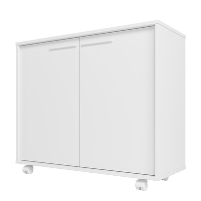 Armário para Escritório 2 Portas 2 Prateleiras Branco Bmu 114 - Brv