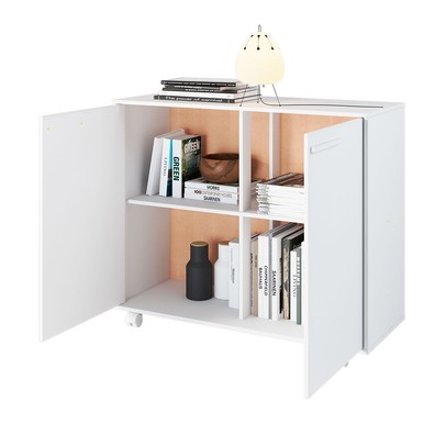 Armário para Escritório 2 Portas 2 Prateleiras Branco Bmu 114 - Brv