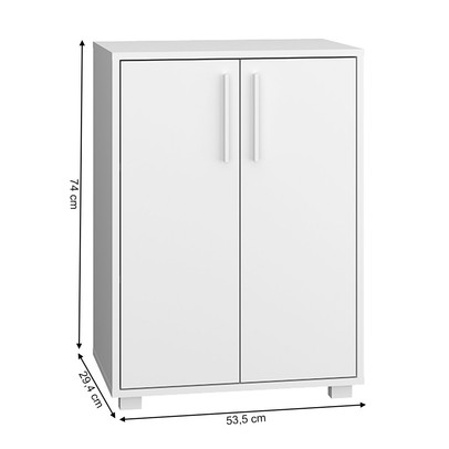 Armário de Cozinha 2 Portas 1 Prateleira Branco Bmu 91 - Brv