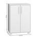 Armário de Cozinha 2 Portas 1 Prateleira Branco Bmu 91 - Brv