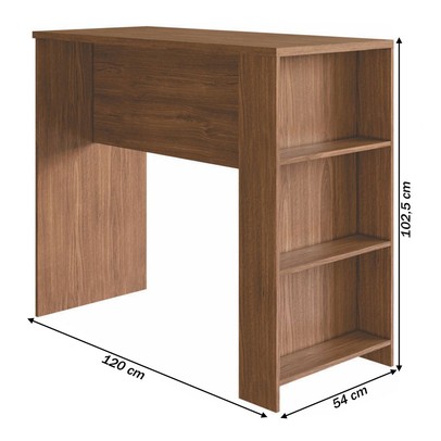 Bancada de Cozinha Luna 3 Prateleiras Freijó - Irm Móveis