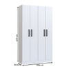 Armário Multiuso Riviera 4 Portas 8 Prateleiras Branco - Irm Móveis