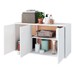 Armário Multiuso 3 Portas 1 Prateleira Branco Bs 48 - Brv