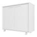 Armário Multiuso 2 Portas com Rodízios Branco Bs 62 - Brv