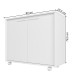Armário Multiuso 2 Portas com Rodízios Branco Bs 62 - Brv