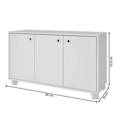 Rack para TV Até 40 Polegadas 3 Portas Branco Bse 01 - Brv