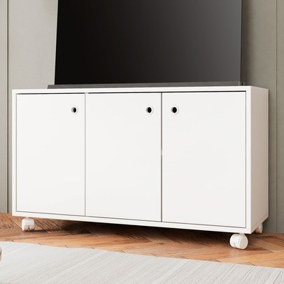 Rack para TV Até 40 Polegadas 3 Portas Branco Bse 01 - Brv