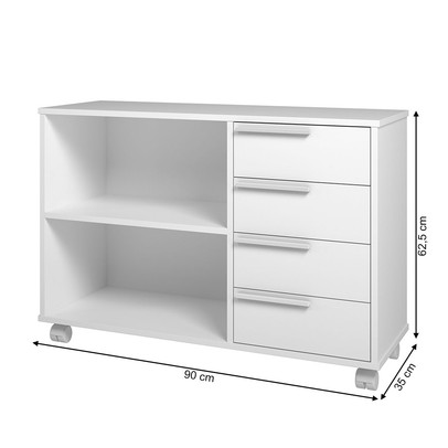 Rack para TV Até 40 Polegadas 4 Gavetas Branco Bse 02 - Brv