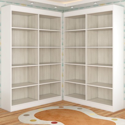 Guarda-Roupa Infantil Dois Irmãos Salvador 8 Portas 16 Prateleiras Branco - Panorama Móveis