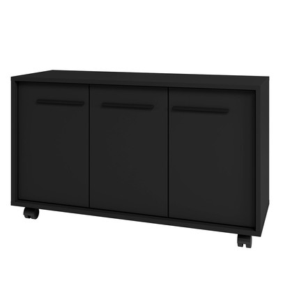 Balcão Buffet 3 Portas 1 Prateleira Preto Bse 05 - Brv