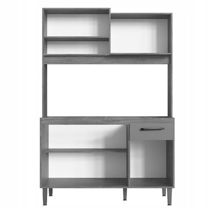 Cozinha Compacta Naty 4 Portas 1 Gaveta Freijó/Branco - Irm Móveis