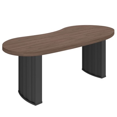 Mesa para Escritório Tamburato Organic Charuto/Preto - Artany Móveis