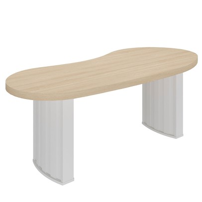 Mesa para Escritório Tamburato Organic Carvalho/Branco - Artany Móveis