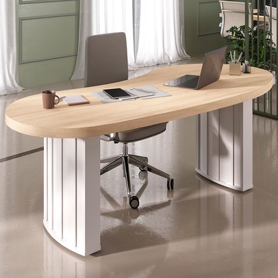 Mesa para Escritório Tamburato Organic Carvalho/Branco - Artany Móveis