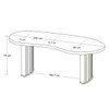 Mesa para Escritório Tamburato Organic Carvalho/Branco - Artany Móveis