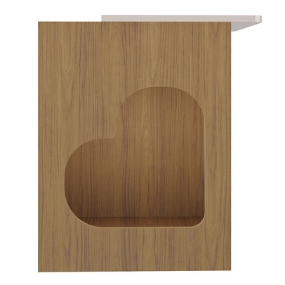 Mesa de Canto Pet Carvalho/Off White - Pnr Móveis