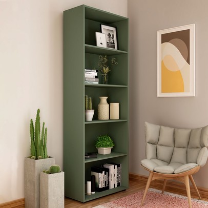 Estante para Livros Multy 4 Prateleiras Menta - Pnr Móveis