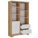 Estante para Livros Space 1 Porta 2 Gavetas Olmo/Branco - Artany Móveis