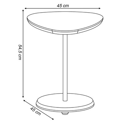 Mesa de Canto Bia 100% Mdf Terracota - Pnr Móveis