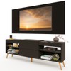 Rack com Painel TV Até 60 Polegadas Milão 1 Porta Preto - Pm