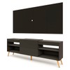 Rack com Painel TV Até 60 Polegadas Milão 1 Porta Preto - Pm