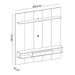 Painel para TV Até 75 Polegadas Grécia 1 Porta com Led Ripado 3d Pinho/Off White - Pnr Móveis