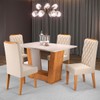 Mesa de Jantar 4 Lugares Squash Mel/Blonde/Nude - Viero Móveis
