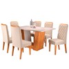 Mesa de Jantar 6 Lugares Squash Mel/Blonde/Nude - Viero Móveis