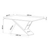 Mesa de Jantar 6 Lugares Poliana Mel/Blonde/Veludo Rosa - Viero Móveis