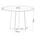 Mesa de Jantar 6 Lugares Virginia com Vidro Mel/Off White/Veludo Rosa - Viero Móveis
