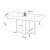 Mesa de Jantar 4 Lugares Nova York Mel/Blonde/Veludo Rosa - Viero Móveis