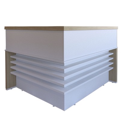 Mesa para Escritório Atendimento Carvalho Branco - Artany Móveis