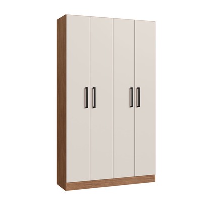 Armário Multiuso Riviera 4 Portas 8 Prateleiras Freijó/Off White - Irm Móveis