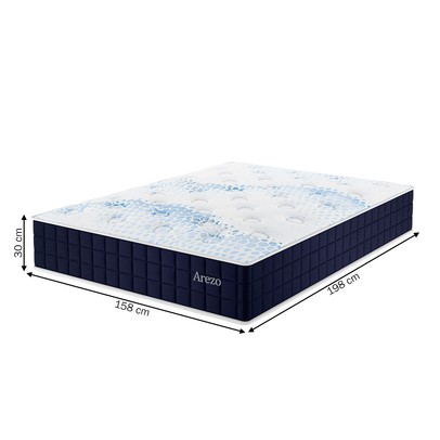Colchão Queen Size Arezo Azul - Vian