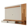 Painel para TV Até 80 Polegadas Hanôver com Led 2 Gavetas 1 Prateleira Off White/Naturalle - Móveis Bechara