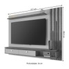 Painel para TV Até 80 Polegadas Hanôver com Led 2 Gavetas 1 Prateleira Off White/Naturalle - Móveis Bechara