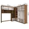 Guarda-Roupa Casal Paradise 10 Portas 6 Gavetas com Espelho Freijó/Off White - Panorama Móveis