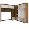 Guarda-Roupa Casal Modulado Paradise 10 Portas 6 gavetas freijó/Off White - Panorama Móveis