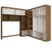 Guarda-Roupa Casal Modulado Paradise 10 Portas 6 gavetas freijó/Off White - Panorama Móveis